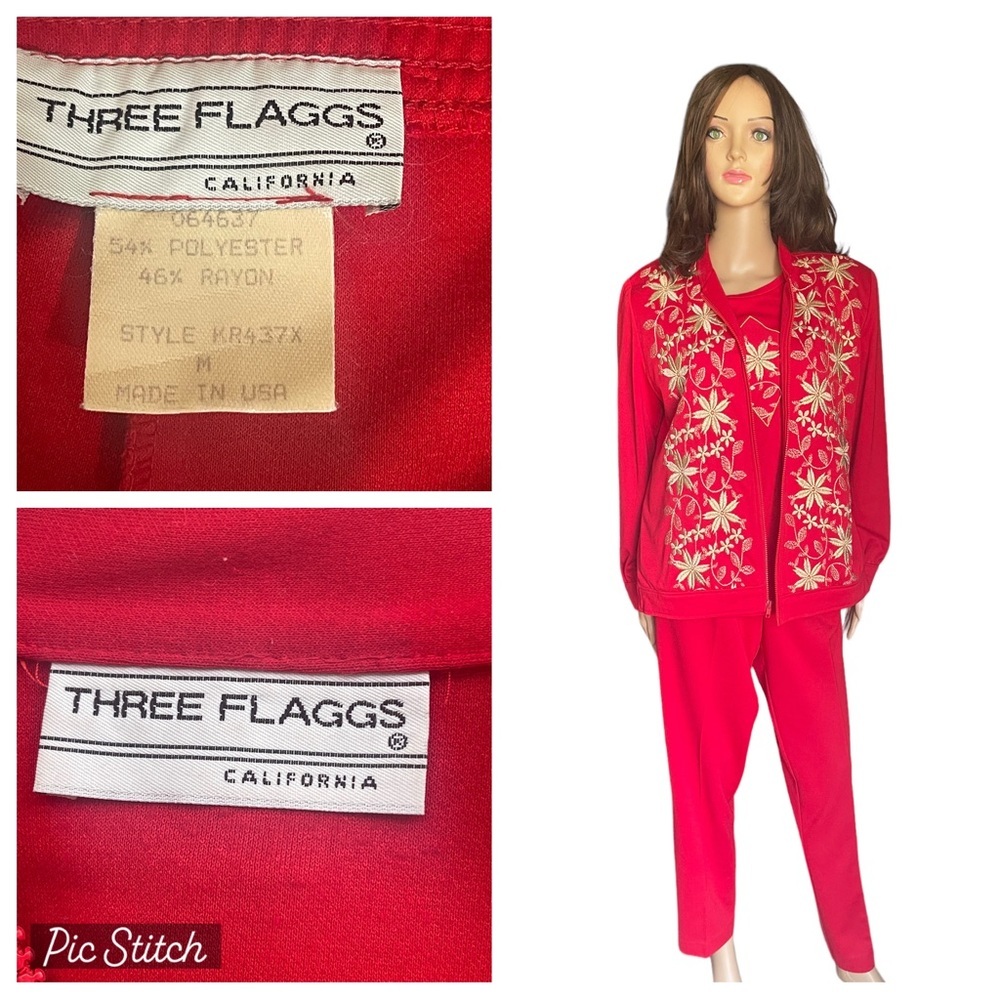 Three flag’s California red/gold suit‎ size M